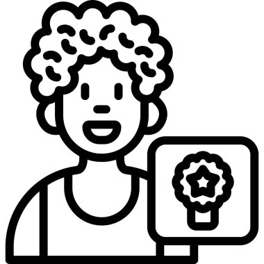 avatar. Web simgesi basit illüstrasyon