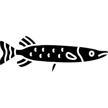 İzole edilmiş balık ikonu. Deniz hayvanı ikonu. vektör çizimi tasarımı