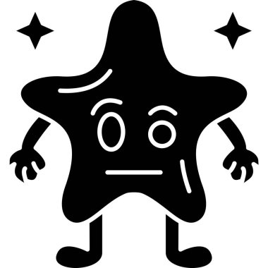 Siyah arkaplanı olan bir yıldızın vektör çizimi