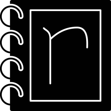 Bir harfin vektör illüstrasyonu