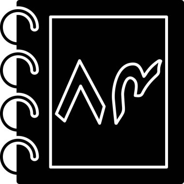 Bir kitap simgesinin vektör illüstrasyonu