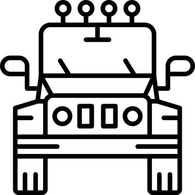 otomobil taşıma simgesi ana hat biçiminde