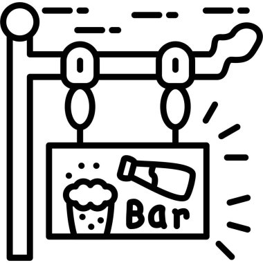 Bar bira ikonu. beyaz arkaplanda izole edilmiş barbar içecek vektör simgesi düz tasarımı