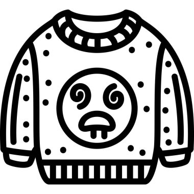 kalın giysi simgesi, taslak biçimi