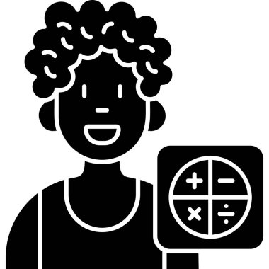 Kadın. Web simgesi basit illüstrasyon