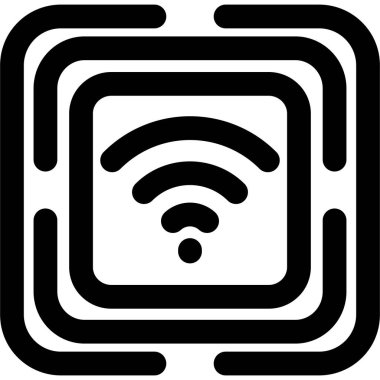 Kablosuz ağ sinyali simgesi ana hat biçiminde