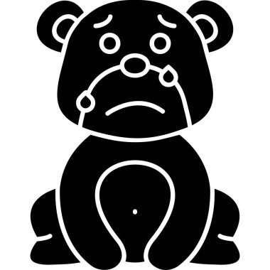 Bebek ayı simgesi katı bir şekilde