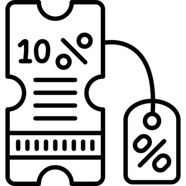 yüzde indirim simgesi, vektör illüstrasyonu