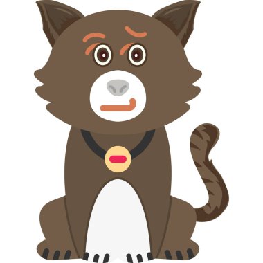 izole hayvan çizgi film vektör tasarımı