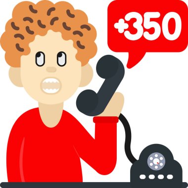 Çağrı merkezi adamı megafon ve konuşma balonuyla