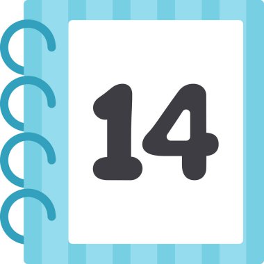 Takvim Tarihi simgesi, vektör illüstrasyonu