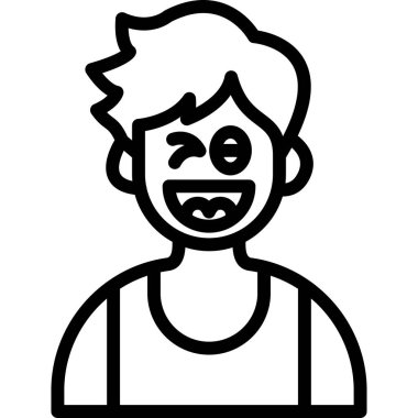 avatar adam saç stili tasarım vektör çizimi ile