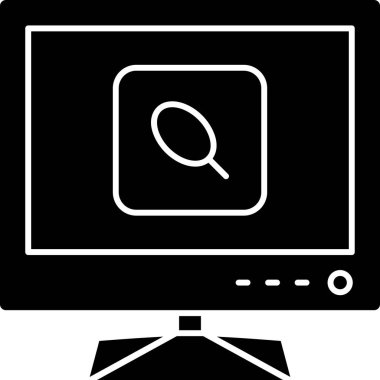 Modern monitör simgesinin vektör illüstrasyonu