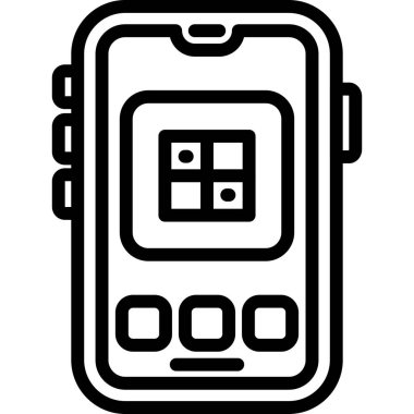 akıllı telefon simgesi vektör çizim tasarımı