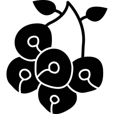 Ana hatlarıyla kiraz meyvesi simgesi