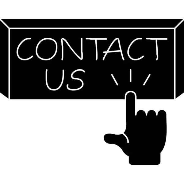 Bizimle irtibata geç. El çizimi kare 3D tarzı. vektör