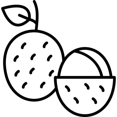 Ana hatlarıyla çilekli tatlı ikonu.
