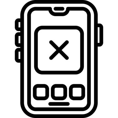 Cep telefonu simgesi, vektör illüstrasyonu