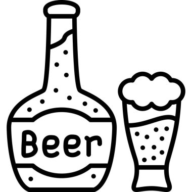 Bira kupa simge vektör çizim