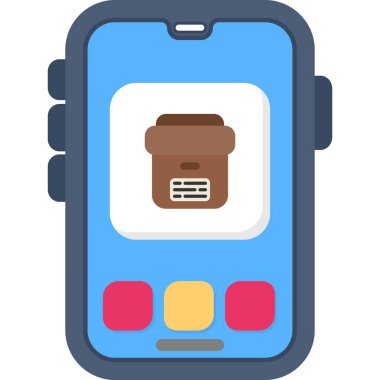 Mobil ödeme kutsal kişilerin resmi, vektör çizim