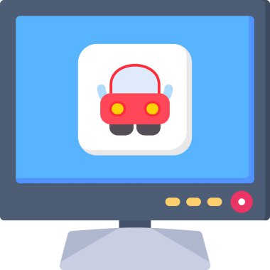 bilgisayar izleyici simgesi düz biçimli