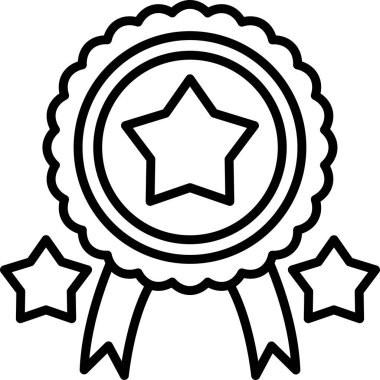 Madalya ikonu. Ödülün özet çizimi