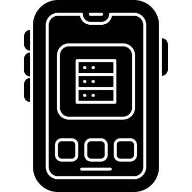 Moda biçimi izole edilmiş arkaplanda smartwatch simgesi