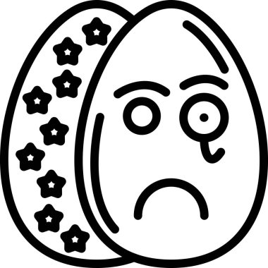 Yumurta simgesi, basit vektör çizim