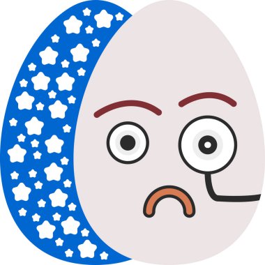 Yumurta Paskalya Yumurtası simgesi doldurulmuş dış hatlar tarzında