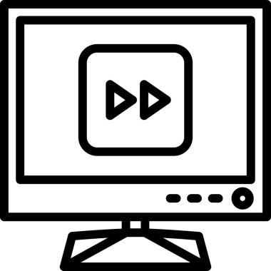 Televizyon. Web simgesi basit illüstrasyon