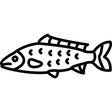 Balık simgesinin vektör illüstrasyonu