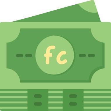 Nakit ödeme finans simgesi düz stil