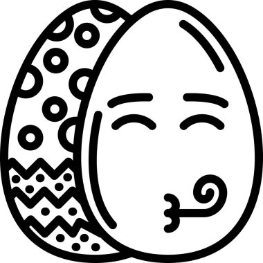 Taslak biçiminde mutlu Paskalya günü simgesi