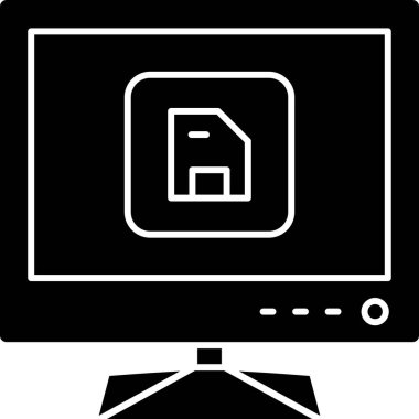 Bilgisayar simgesinin vektör illüstrasyon tasarımı