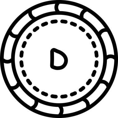 Tek bir izole paranın vektör illüstrasyonu