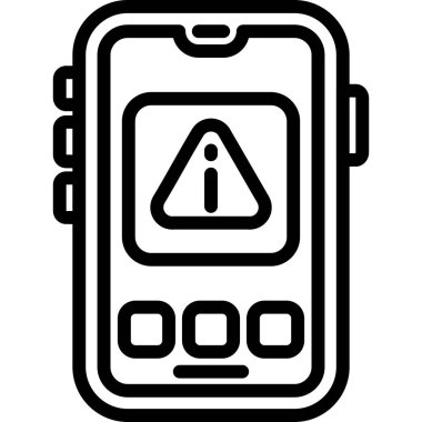 Cep telefonu simgesi, vektör illüstrasyonu