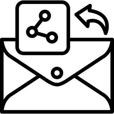 Mesaj var. Web simgesi basit illüstrasyon