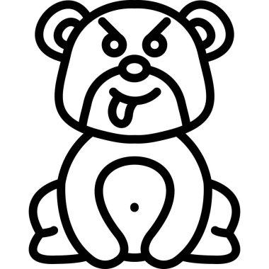 Tatlı oyuncak ayının vektör çizimi