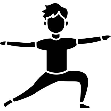 çocuk jimnastik ikonu çalışıyor