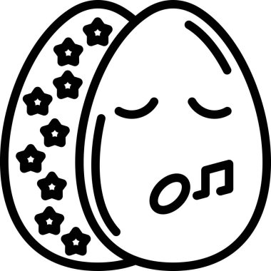 Yumurta simgesi, vektör illüstrasyonu basit tasarım