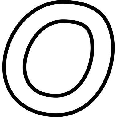 Bir çember simgesinin vektör illüstrasyonu