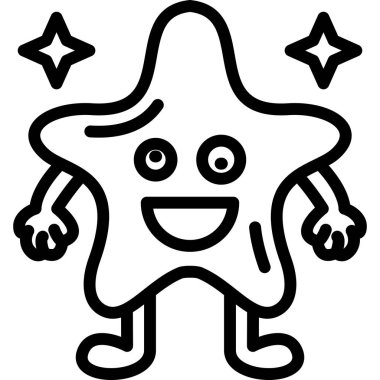 Çizgi film yıldızı vektör çizim