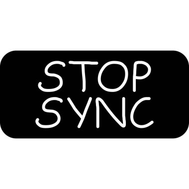 Beyaz arkaplanda müzik vektörü illüstrasyonunu durdur