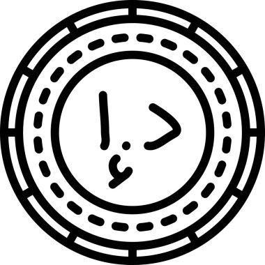 Kumarhane çipi ikonu. Beyaz arkaplanda izole edilmiş web tasarımı için kumarhane çipi vektör simgesi