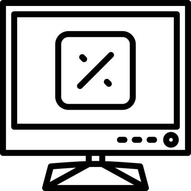 bilgisayar izleyici simgesini ana hat biçiminde göster