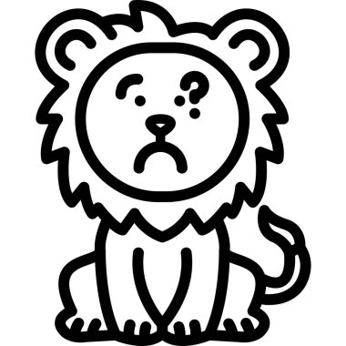 üzgün aslan simgesi, özet biçimi