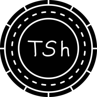 Bir madeni paranın harf simgesinin vektör çizimi