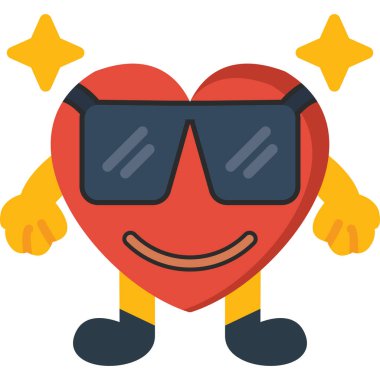 gözlük kalp simgesi simgesi