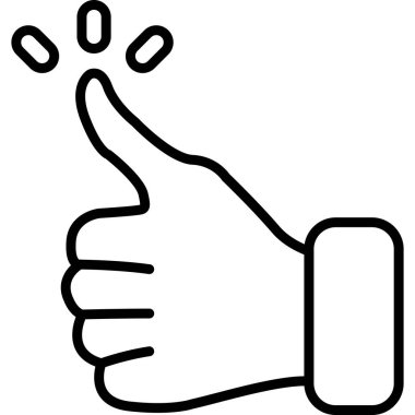 işaret parmağı jest simgesi ana hat biçiminde