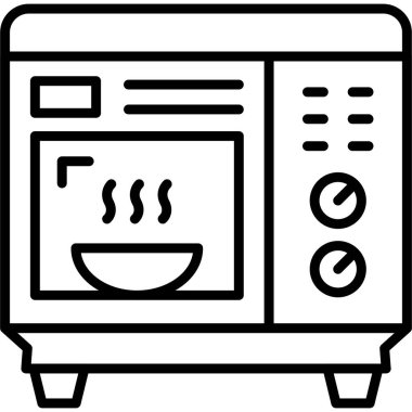 Mikrodalga fırın kutsal kişilerin resmi, vektör çizim